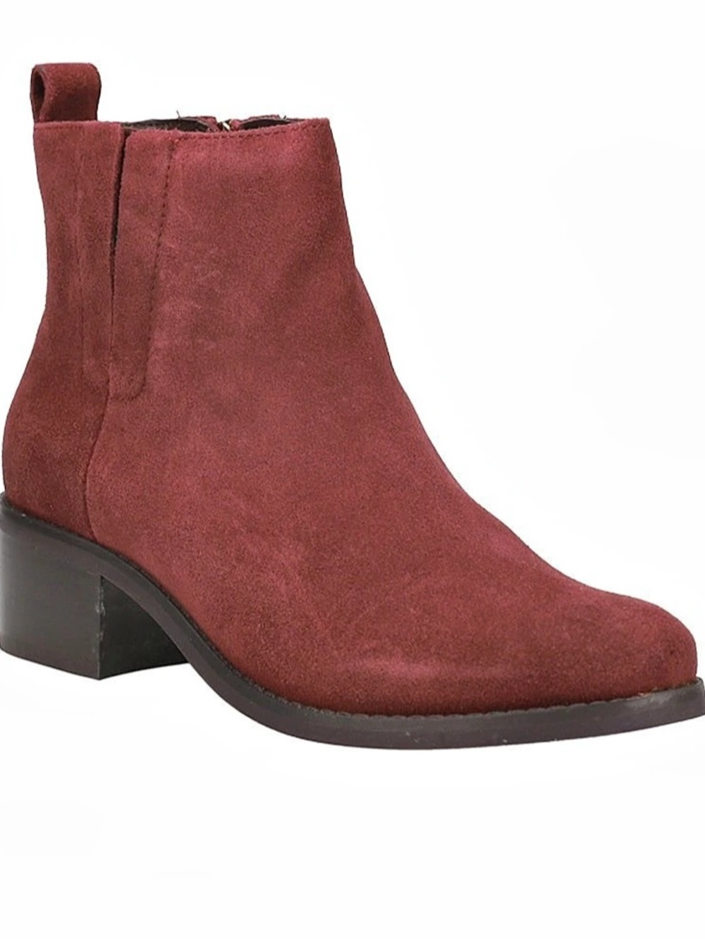 Cole Haan Addie Round Toe Zippered Bootie Red